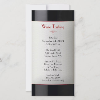 Invitación a evento de prueba de vinos