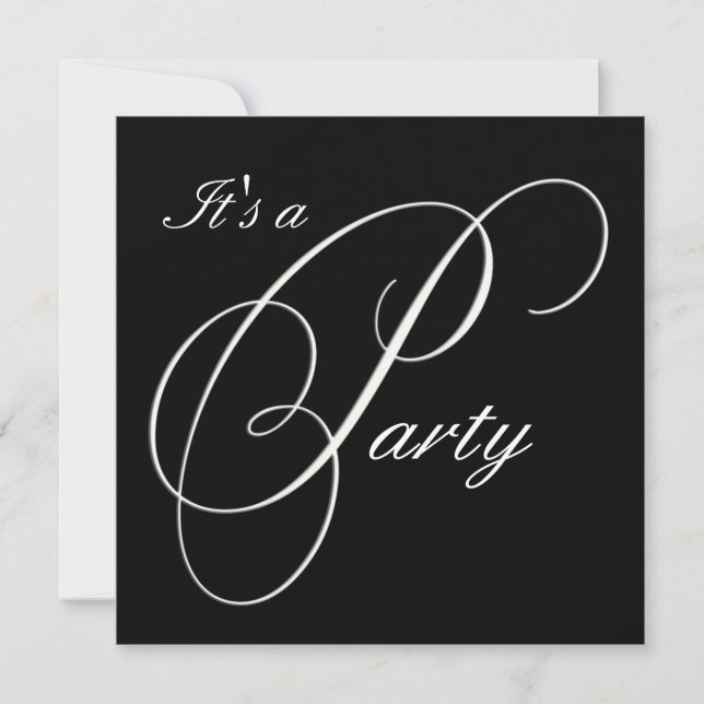 Invitación a evento formal de Black Fancy (Anverso)