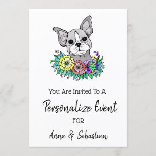 *~* Invitación a evento lindo de Frenchie Bulldog 