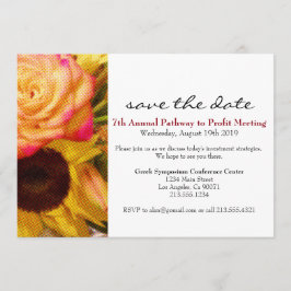 Invitación a eventos corporativos de girasol Rosa