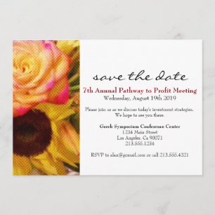 Invitación a eventos corporativos de girasol Rosa