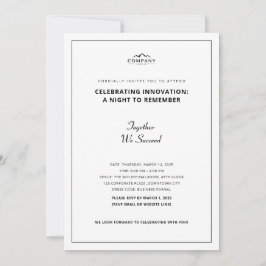 Invitación a eventos corporativos minimalistas