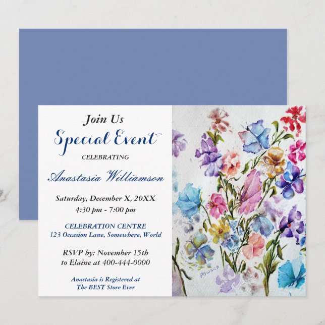 INVITACIÓN A EVENTOS DE BRUNCH (Anverso / Reverso)