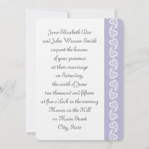 Invitación a eventos de Lavender en los corazones 