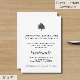 Invitación a eventos de red con el logotipo de árb