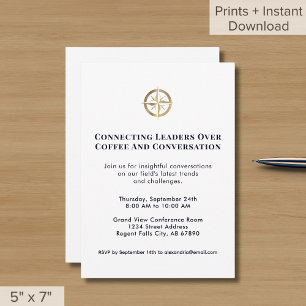 Invitación a eventos de red con logotipo