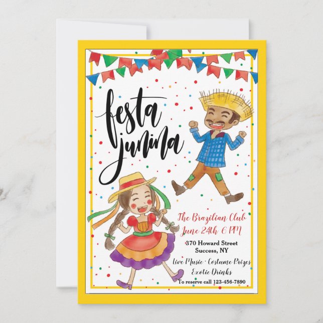 Invitación a Festa Junina (Anverso)