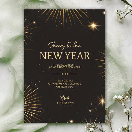 Invitación A festive new year's invitation card