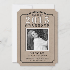 Invitación a Fiesta Brown, graduada de 2015 - Para