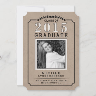 Invitación a Fiesta Brown, graduada de 2015 - Para