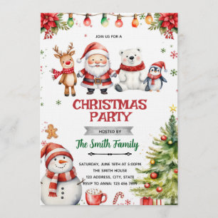 invitación a fiesta con tema de Navidad