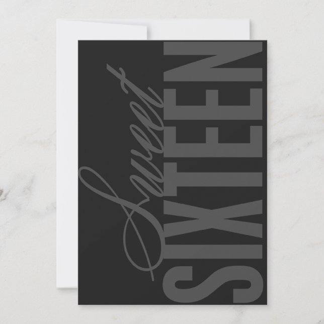 Invitación a fiesta de 16 cumpleaños las 24 horas (Anverso)