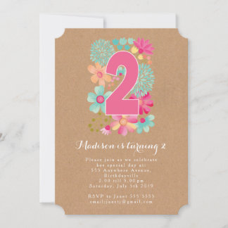 Invitación a Fiesta de 2º cumpleaños de los Chicas