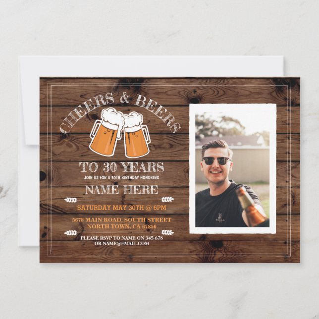 Invitación a Fiesta de Alegría y Cerveza (Anverso)