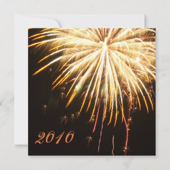 Invitación a fiesta de Año Nuevo (Anverso)