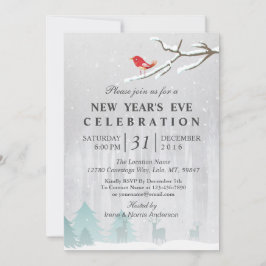 Invitación a fiesta de Año Nuevo de Snow Wonderlan