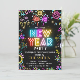 Invitación a fiesta de Año Nuevo, invitación de No