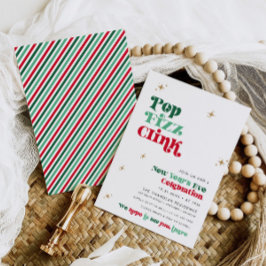 Invitación a fiesta de Año Nuevo Retro Boho Divers