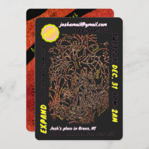 INVITACIÓN A FIESTA DE AÑO NUEVO Y TARJETA NAVIDEÑ