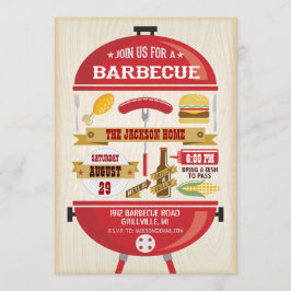 Invitación a fiesta de BBQ