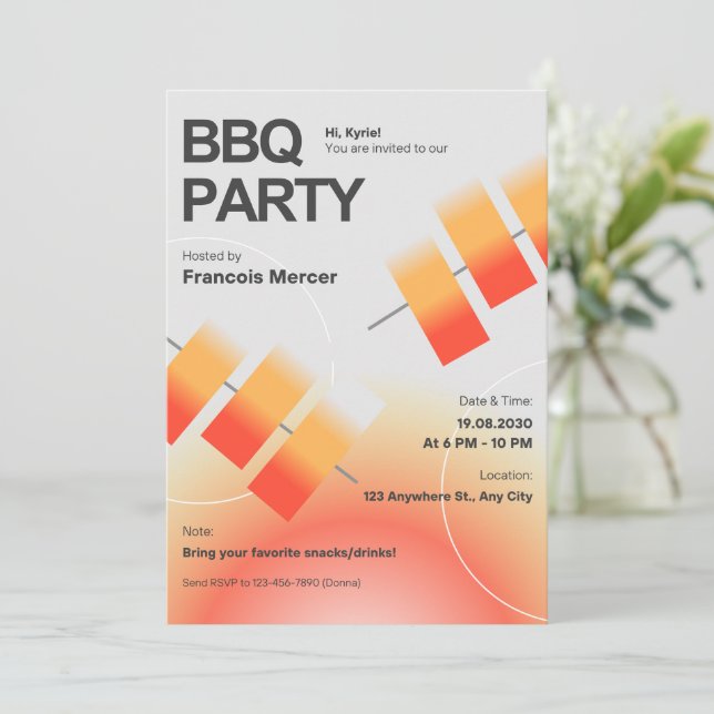 INVITACIÓN A FIESTA DE BBQ 2026 (Anverso de pie)