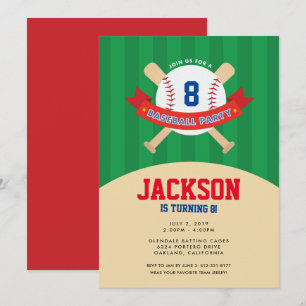 Invitación a fiesta de béisbol