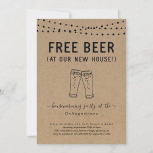 Invitación a fiesta de bienvenida de Free Beer Fun