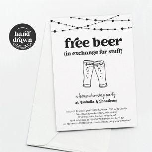 Invitación a fiesta de bienvenida de Free Beer Fun