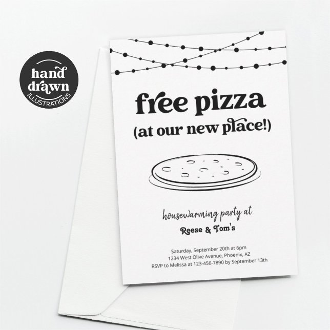 Invitación a fiesta de bienvenida divertida Pizza (Subido por el creador)