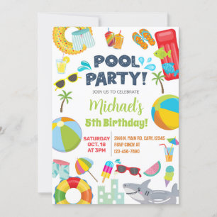 Invitación a fiesta de billar, fiesta de cumpleaño