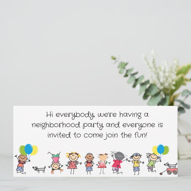 INVITACIÓN A FIESTA DE BLOQUE (Anverso de pie)