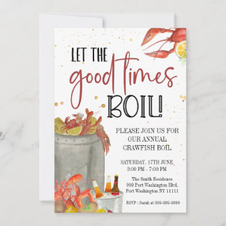 Invitación a Fiesta de Boil de Cangrejos de Río,Qu