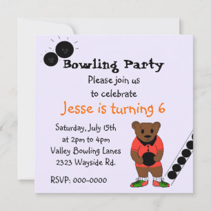 Invitación a fiesta de bolos