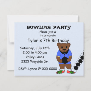 Invitación a fiesta de bolos