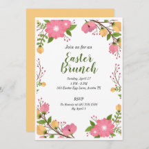 Invitación a fiesta de brunch de Pascua