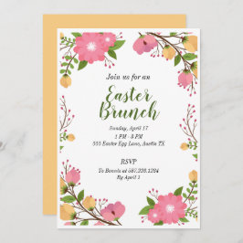 Invitación a fiesta de brunch de Pascua