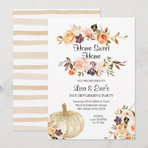 Invitación a Fiesta de Calabaza Floral