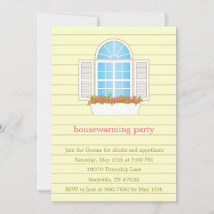 Invitación a fiesta de calentamiento de la ventana