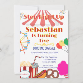 Invitación a fiesta de carnaval con techo de tiend