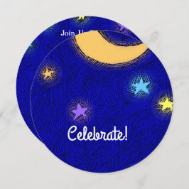 Invitación a fiesta de celebración de la Luna y la