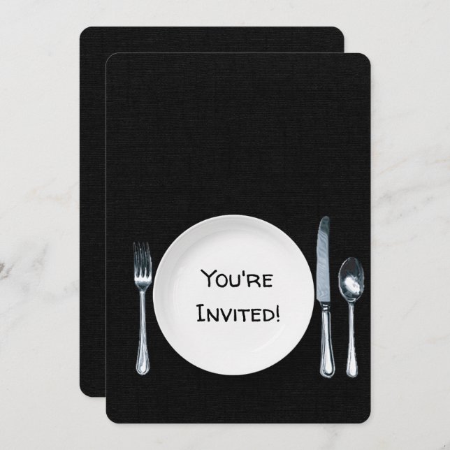 Invitación a Fiesta de cena (Anverso / Reverso)