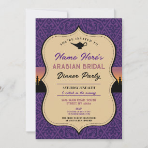 Invitación a Fiesta de cena de novia de las noches