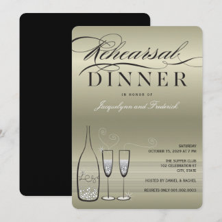 Invitación a Fiesta de cena de Platinum Champagne