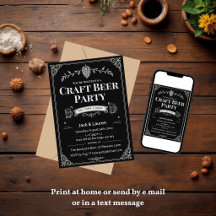Invitación a fiesta de cerveza artesanal | Cervece