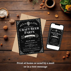 Invitación a fiesta de cerveza artesanal   Cervece