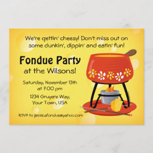 Invitación a fiesta de Cheese Fondue