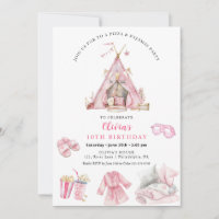 Invitación a fiesta de chica adolescente de cumple