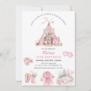 Invitación a fiesta de chica adolescente de cumple