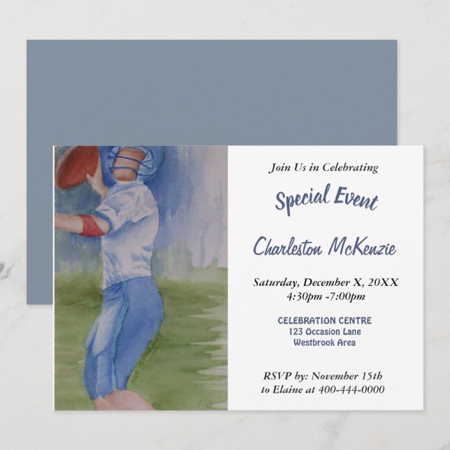 INVITACIÓN A FIESTA DE CHICOS (Anverso / Reverso)