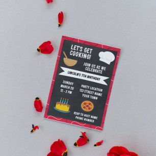Invitación a fiesta de cocina linda